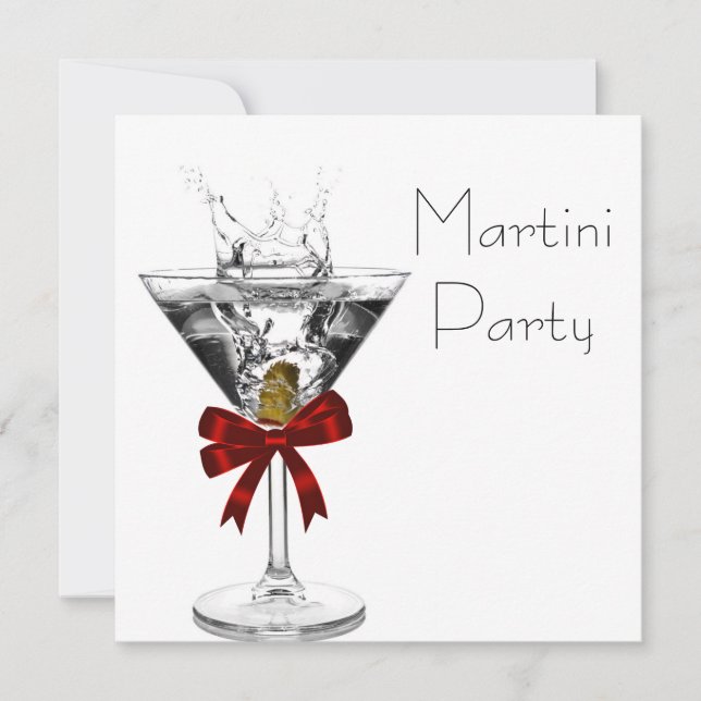 Convites de festa Martini Cálice de Martini (Frente)