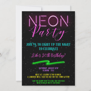 Convites de Festa Neon, Convites Neon
