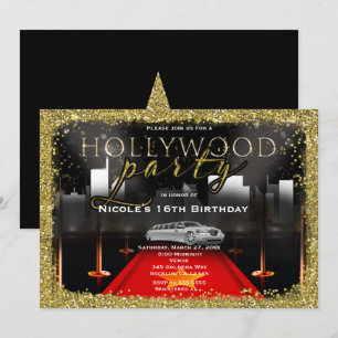 Convites de festa no tapete vermelho da Hollywood 