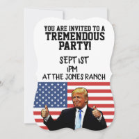 CONVITES DE FESTA PERSONALIZADOS DE DONALD TRUMP