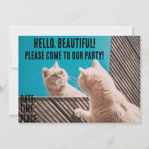 CONVITES DE FESTA PERSONALIZADOS DE GATO ENGRAÇADO