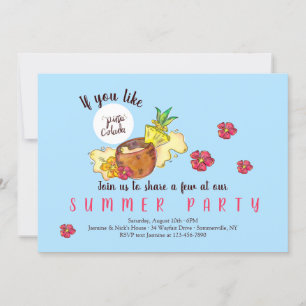 Convites de Festa Piña Colada