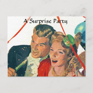 Convites de Festa Surpresa Retro para Celebrar o N