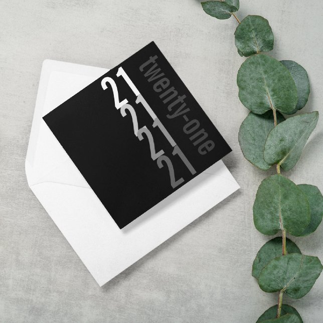 Convites de festas aniversário de 21 anos (Criador carregado)