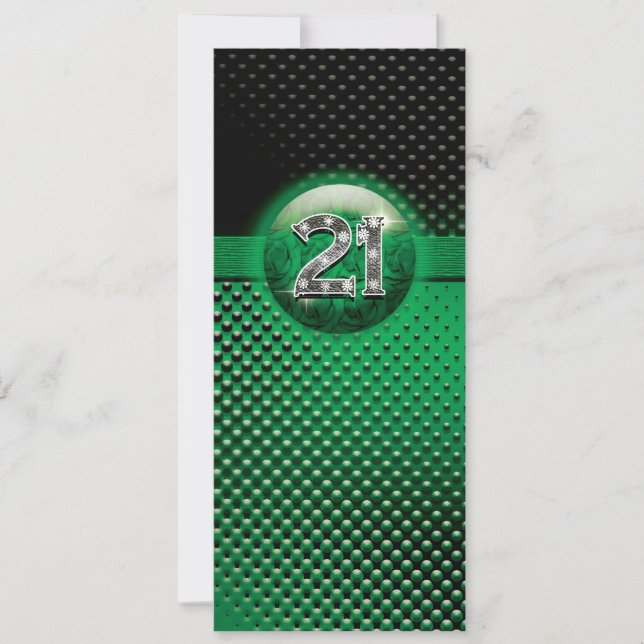 convites de festas aniversário de 21 anos elegante (Frente)