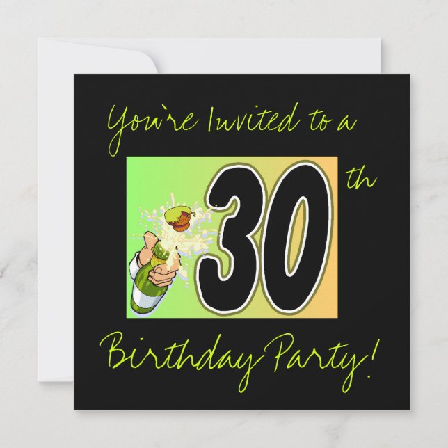 Convites de festas aniversário de 30 anos (Frente)