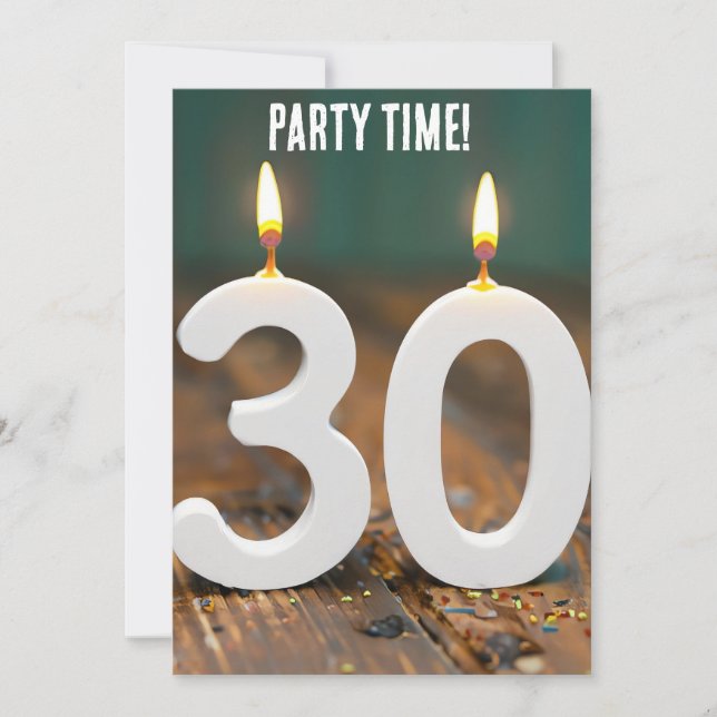 CONVITES DE FESTAS ANIVERSÁRIO DE 30 ANOS PERSONAL (Frente)