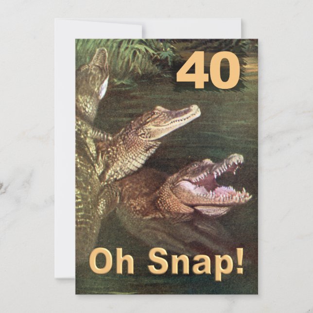 Convites de festas aniversário de 40 anos engraçad (Frente)