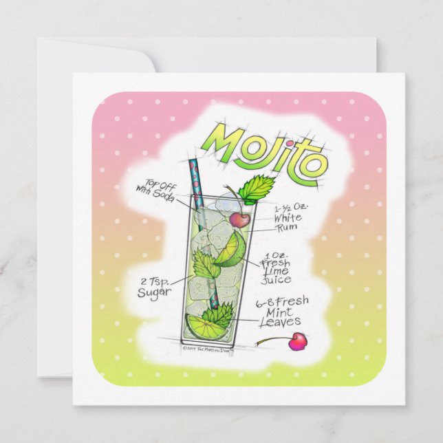 CONVITES DE FESTAS - ARTE DO COCKTAIL DA RECEITA (Frente)