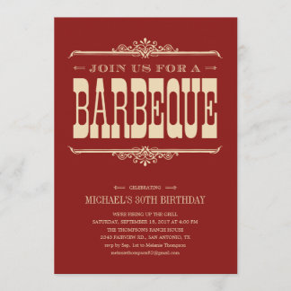 Convites de festas Barbeque Multiuso