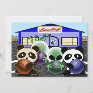 Convites de festas Boliches personalizáveis