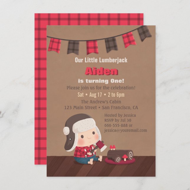 Convites de festas bonitos do primeiro aniversario (Frente/Verso)