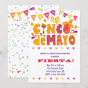 Convites de festas Cinco de Mayo