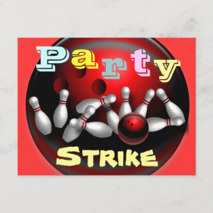 Convites de festas da boliche