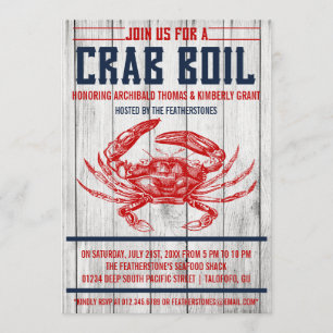 Convites de festas da fervura do caranguejo do