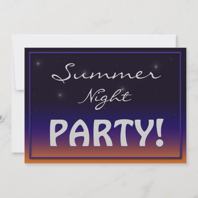Convites de festas da noite de verão (Frente)