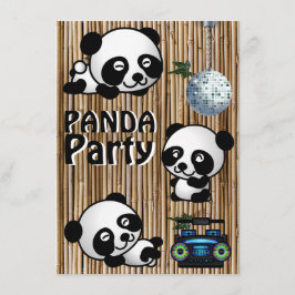 Convites de festas da panda