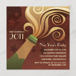 Convites de festas da véspera de Ano Novo de