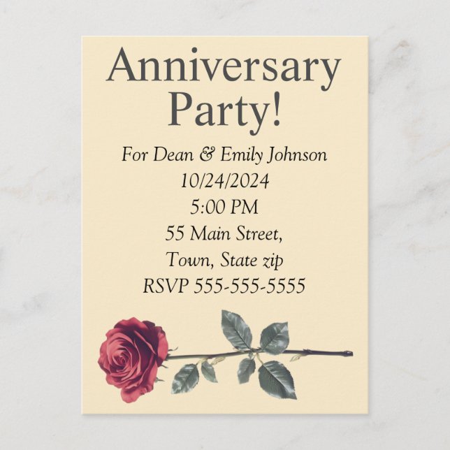 Convites de festas de aniversário (Frente)