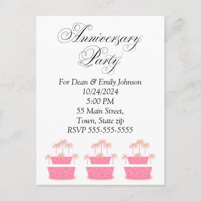 Convites de festas de aniversário (Frente)