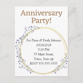 Convites de festas de aniversário