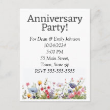 Convites de festas de aniversário