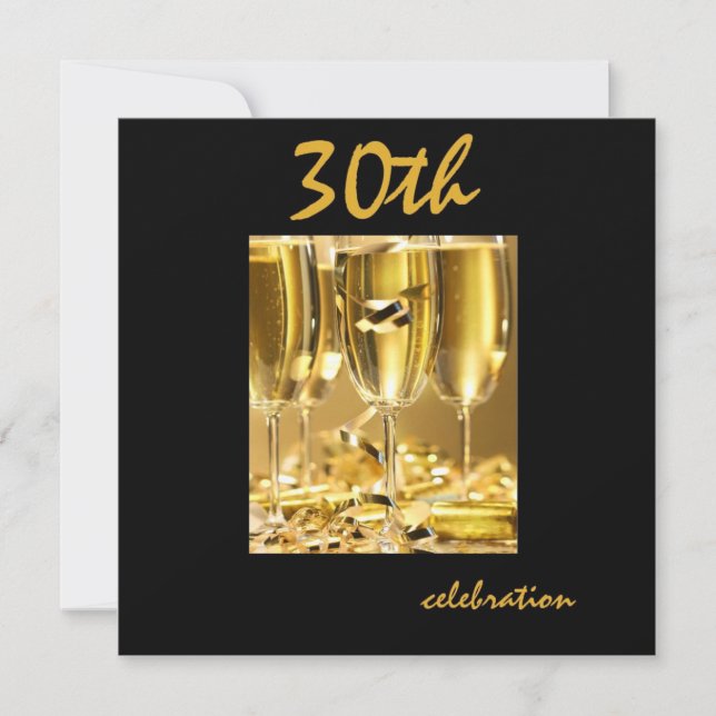Convites de festas de aniversário de 30 anos perso (Frente)