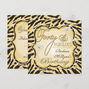 Convites de festas de aniversário de 40 anos de s