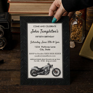 Convites de Festas de aniversário de motocicleta