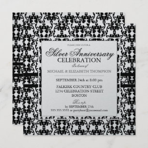 Convites de festas de aniversário do Black Lace Si