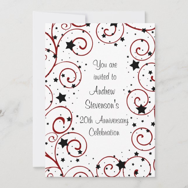 Convites de festas de Aniversário do Funcionário (Frente)