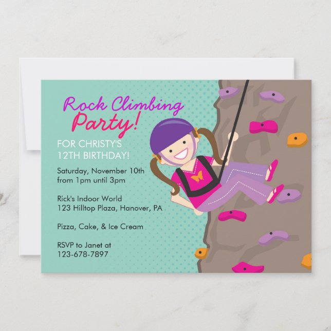 Convites de festas de aniversários da escalada (Frente)