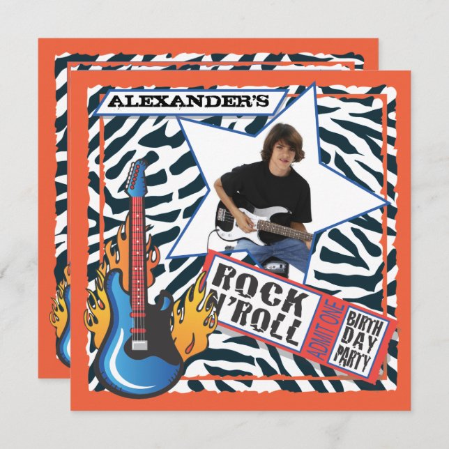 Convites de festas de aniversários da estrela do (Frente/Verso)