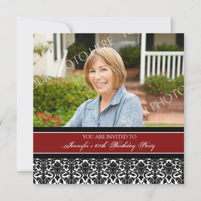 Convites de festas de aniversários da foto (Frente)