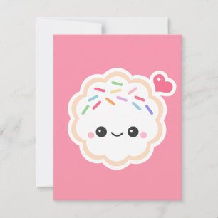 Convites de festas de aniversários de cookies cor-