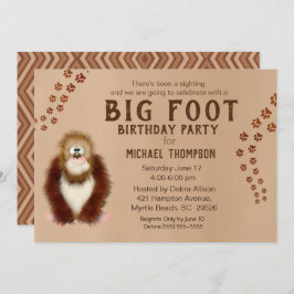 Convites de festas de aniversários de pés grandes