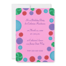 Convites de festas de aniversários de pontos artís