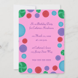 Convites de festas de aniversários de pontos artís