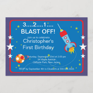 Convites de festas de aniversários de Rocket de