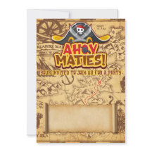 Convites de festas de aniversários de Tema Pirata