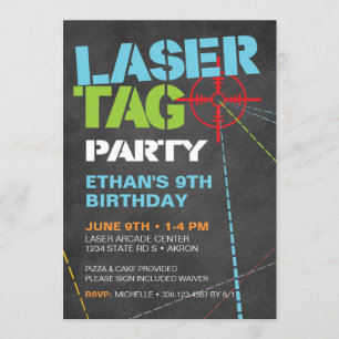 Convites de festas de aniversários do Tag do laser