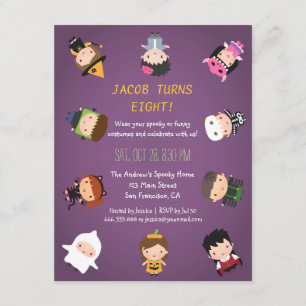 Convites de festas de aniversários do traje do Di