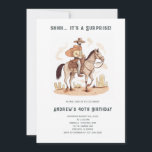 Convites de festas de aniversários engraçados de 4<br><div class="desc">Convite de aniversário de Surpresa de Mens Editáveis,  Convites de festas de aniversários Engraçados de 40 Meninos,  Convidado Russo de Cowboy Ocidental para Homens,  Qualquer Idade</div>