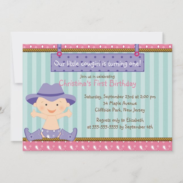 Convites de festas de aniversários pequenos (Frente)