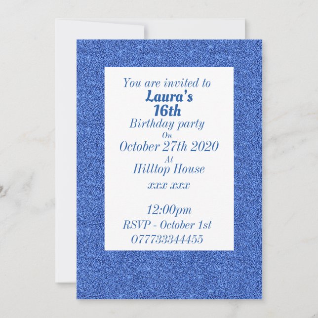 Convites de festas de aniversários personalizados  (Frente)