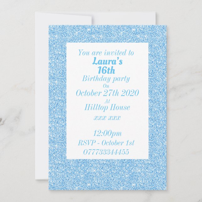 Convites de festas de aniversários personalizados  (Frente)