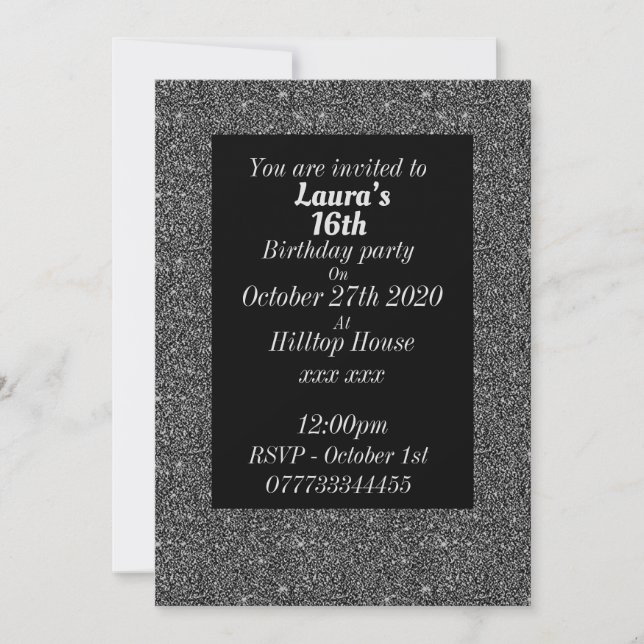 Convites de festas de aniversários personalizados  (Frente)