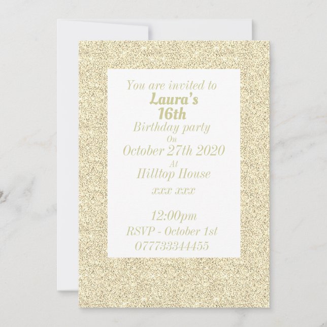 Convites de festas de aniversários personalizados  (Frente)