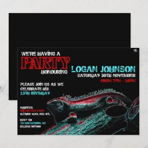 Convites de festas de aniversários répteis