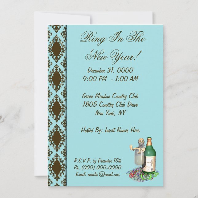 Convites de festas de Ano Novo (Frente)